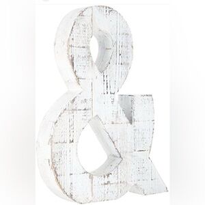 The & large wood letter